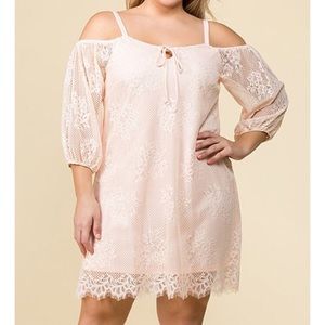 Peach lace dress